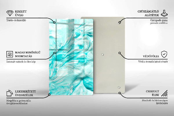 Glass worktop saver Paints abstraction