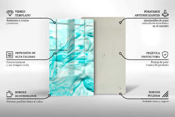 Glass worktop saver Paints abstraction
