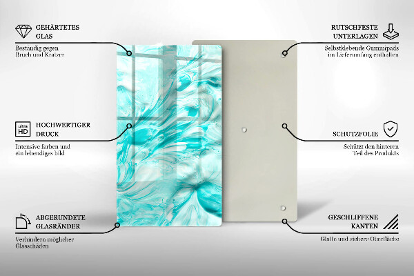 Glass worktop saver Paints abstraction