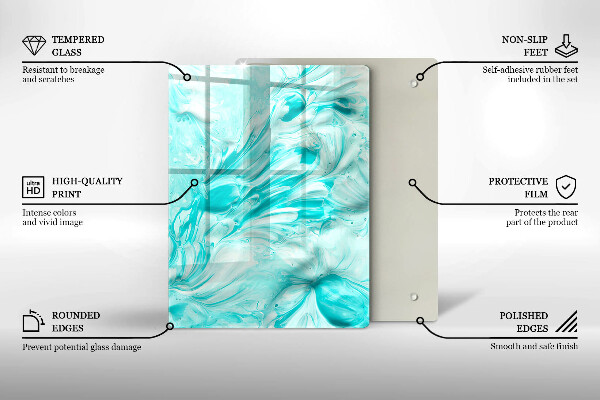 Glass worktop saver Paints abstraction