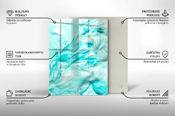 Glass worktop saver Paints abstraction