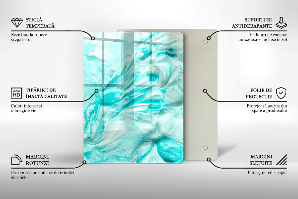 Glass worktop saver Paints abstraction