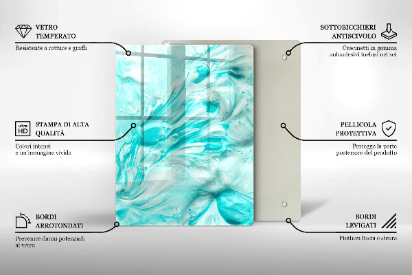 Glass worktop saver Paints abstraction