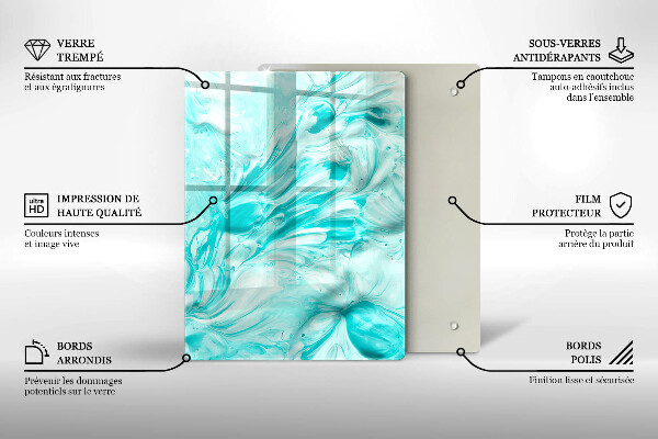 Glass worktop saver Paints abstraction