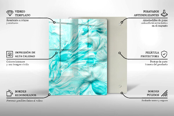 Glass worktop saver Paints abstraction