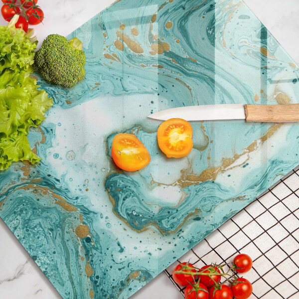 Kitchen countertop cover Blue abstraction