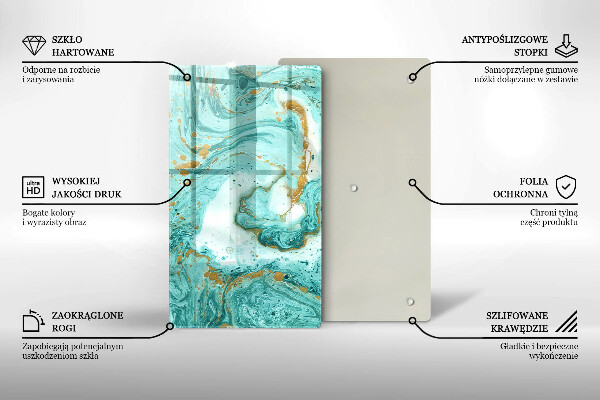 Kitchen countertop cover Blue abstraction