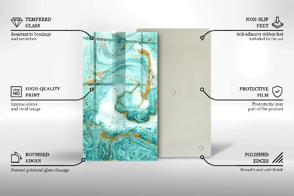 Kitchen countertop cover Blue abstraction