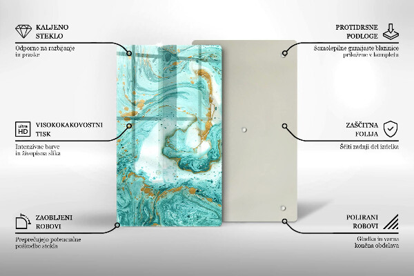 Kitchen countertop cover Blue abstraction