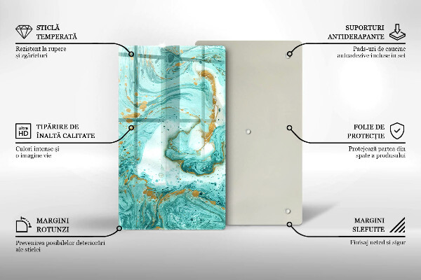 Kitchen countertop cover Blue abstraction