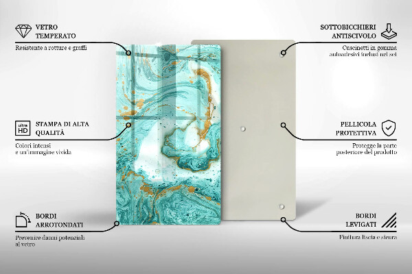 Kitchen countertop cover Blue abstraction