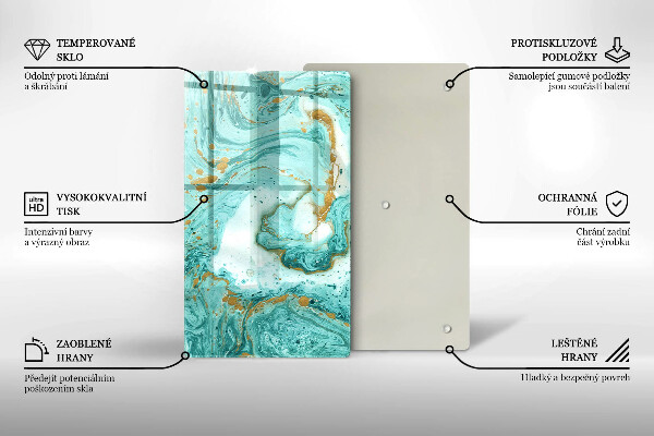 Kitchen countertop cover Blue abstraction