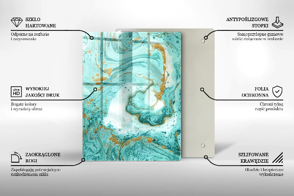 Kitchen countertop cover Blue abstraction