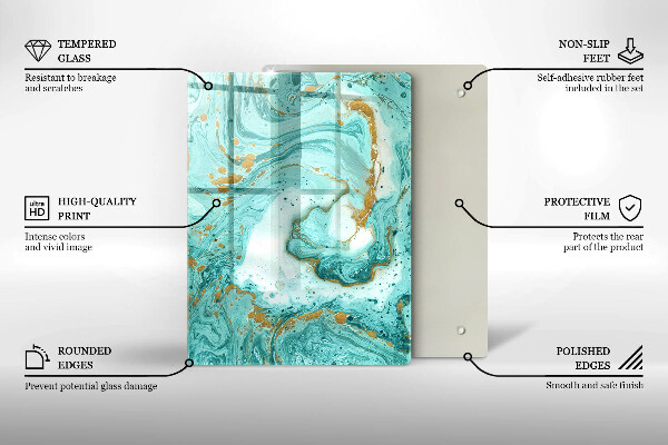 Kitchen countertop cover Blue abstraction