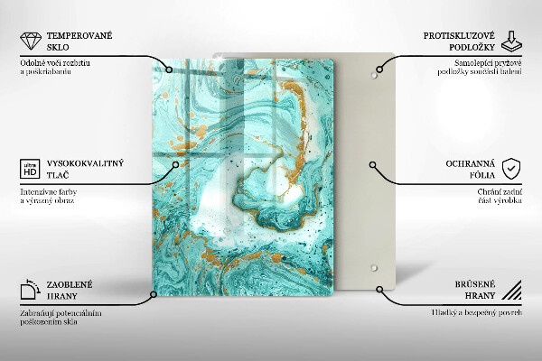 Kitchen countertop cover Blue abstraction