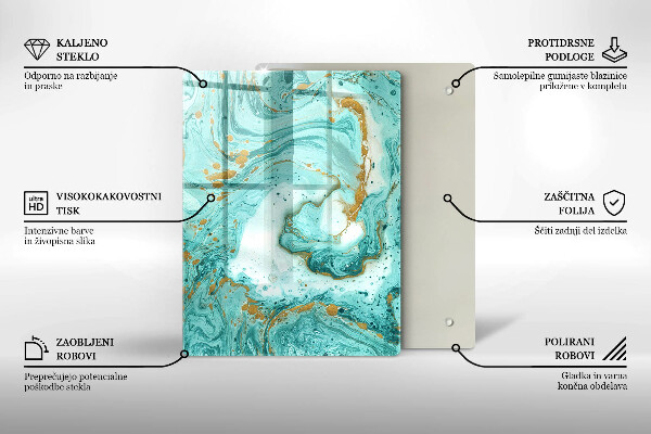 Kitchen countertop cover Blue abstraction