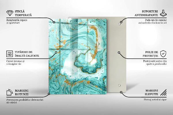 Kitchen countertop cover Blue abstraction