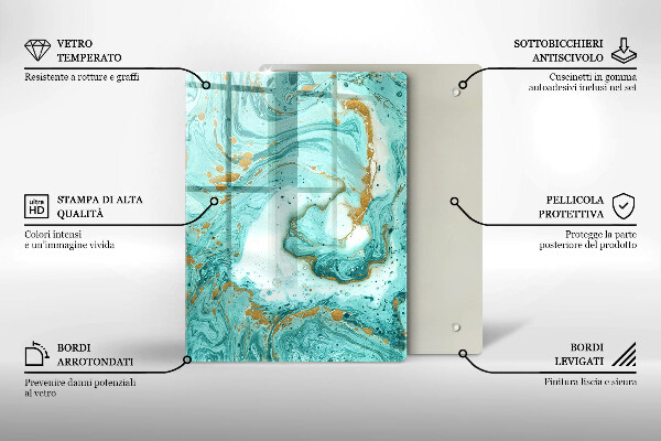 Kitchen countertop cover Blue abstraction