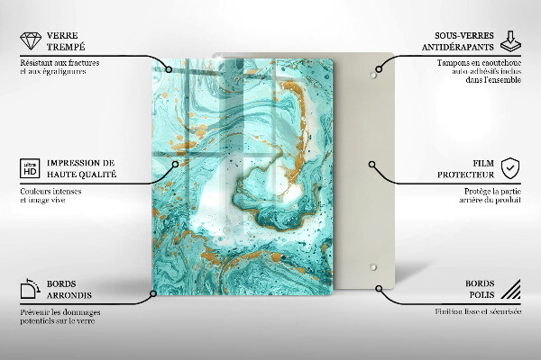 Kitchen countertop cover Blue abstraction