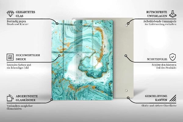 Kitchen countertop cover Blue abstraction