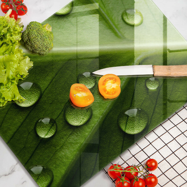 Glass worktop saver Nature Rosa and Leaf