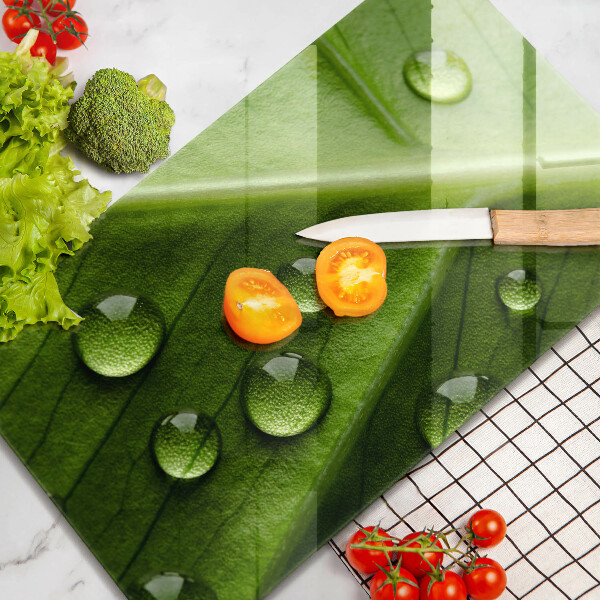 Glass worktop saver Nature Rosa and Leaf