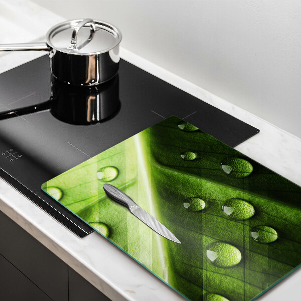 Glass worktop saver Nature Rosa and Leaf