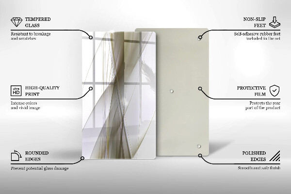 Glass worktop saver Abstraction Design lines