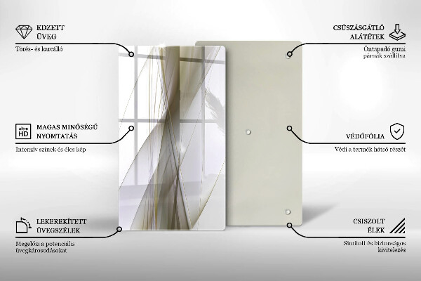 Glass worktop saver Abstraction Design lines