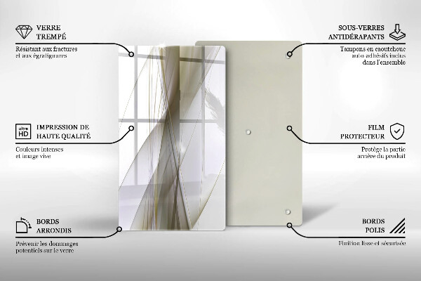 Glass worktop saver Abstraction Design lines