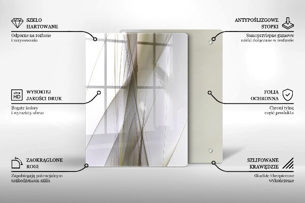 Glass worktop saver Abstraction Design lines