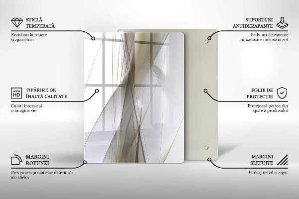 Glass worktop saver Abstraction Design lines