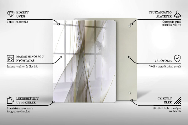 Glass worktop saver Abstraction Design lines