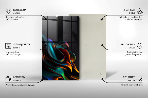 Kitchen countertop cover Colorful abstraction