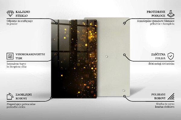 Kitchen countertop cover Golden glitter