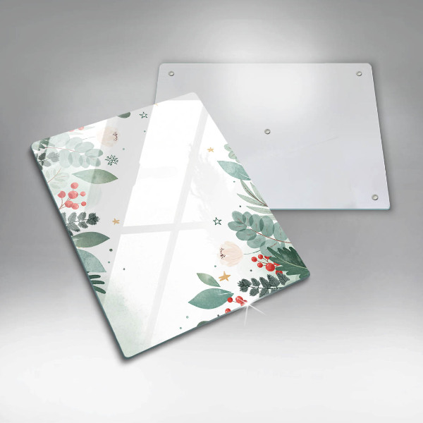 Glass worktop saver Watercolors leaves