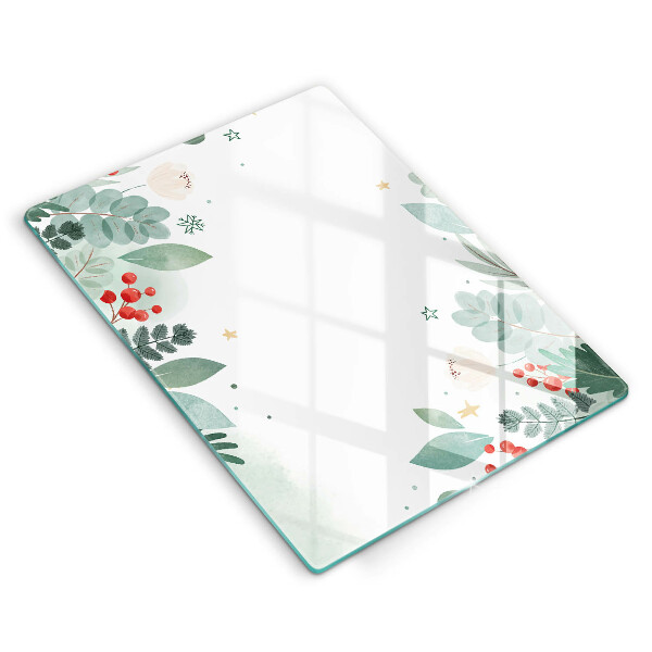 Glass worktop saver Watercolors leaves