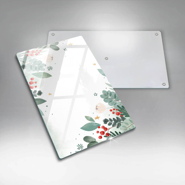 Glass worktop saver Watercolors leaves