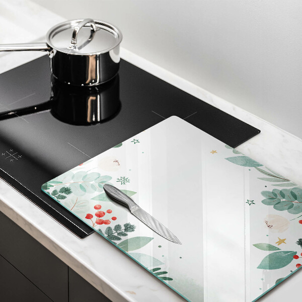 Glass worktop saver Watercolors leaves