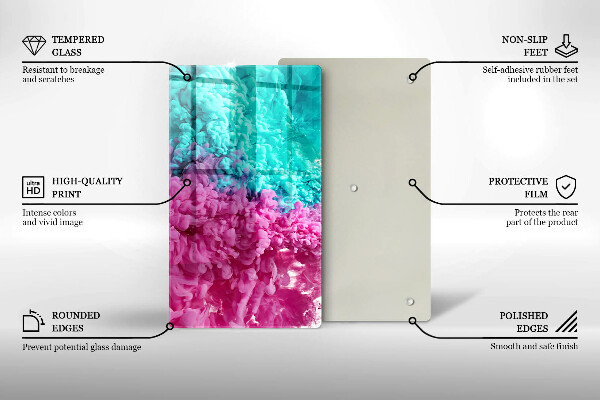 Kitchen countertop cover Turkos-pink smoke