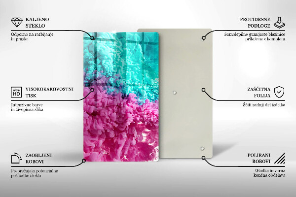 Kitchen countertop cover Turkos-pink smoke