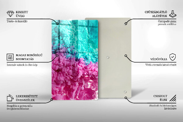 Kitchen countertop cover Turkos-pink smoke