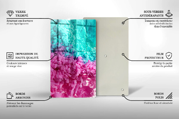 Kitchen countertop cover Turkos-pink smoke