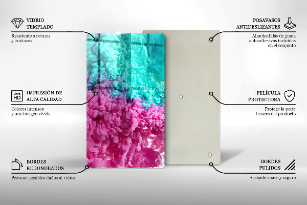 Kitchen countertop cover Turkos-pink smoke