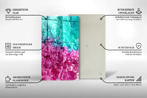 Kitchen countertop cover Turkos-pink smoke