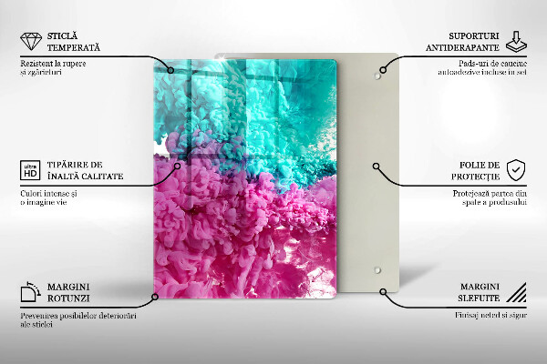 Kitchen countertop cover Turkos-pink smoke