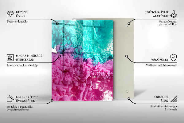 Kitchen countertop cover Turkos-pink smoke