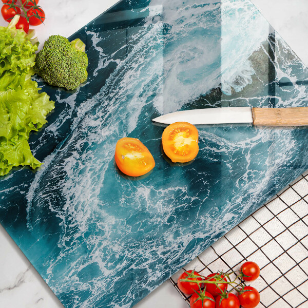 Kitchen countertop cover Foamed water waves