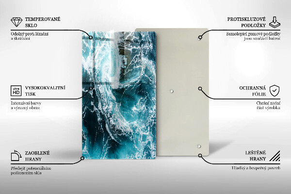 Kitchen countertop cover Foamed water waves