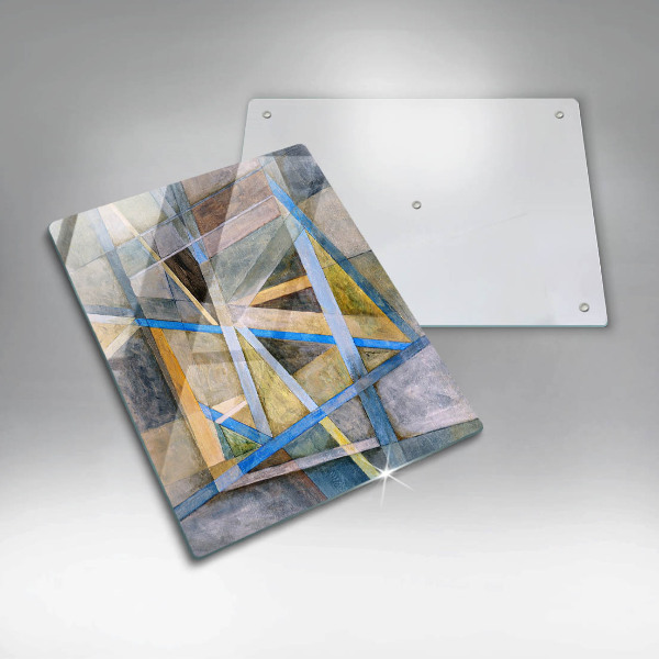 Glass worktop saver Painted abstraction lines